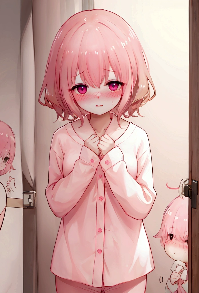 naked、(blush:1.5)、Laugh shyly、pajamas、