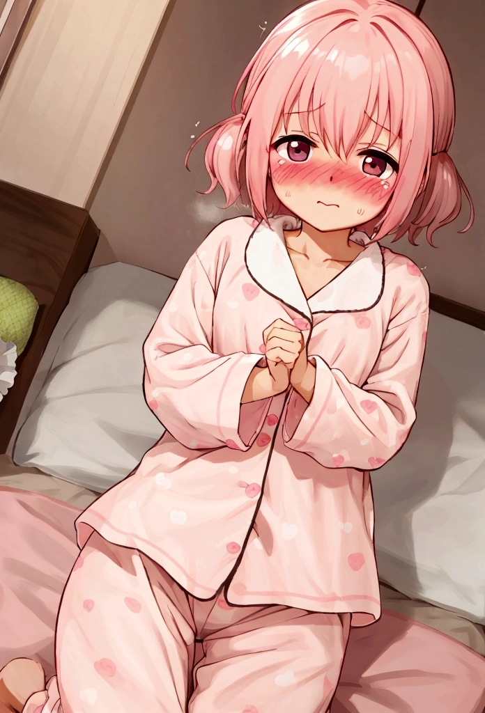 naked、(blush:1.5)、Laugh shyly、pajamas、