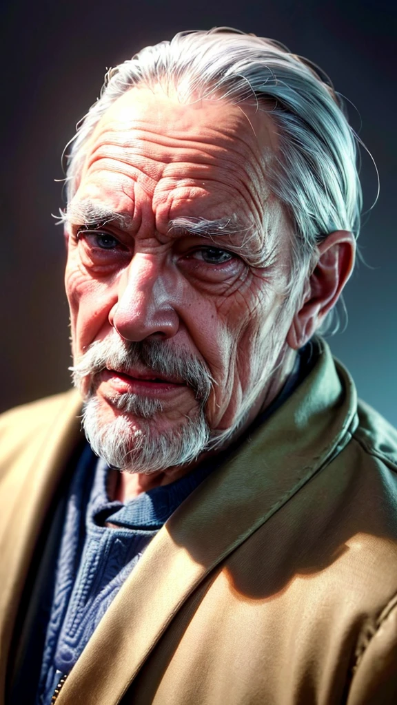 detailed high quality portrait of a mischievous old man from behind, extremely detailed face and expression, warm lighting, intricate detailed clothing, photorealistic, cinematic, (best quality,4k,8k,highres,masterpiece:1.2),ultra-detailed,(realistic,photorealistic,photo-realistic:1.37)