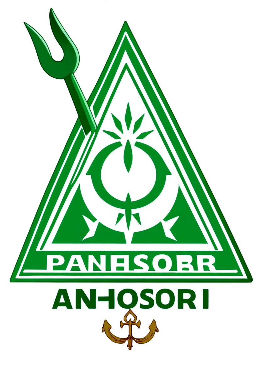 The Ansor logo uses a trident with green writing on a white background