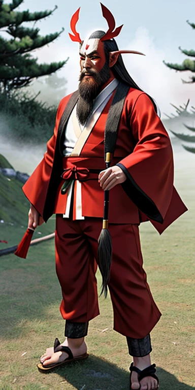 Tengu are fantastic creatures from Japanese folklore, a species of goblin whose legends have traces of both Buddhist and Shinto religions. Habitam florestas e montanhas. The most striking physical feature of tengus is their long nose.. Most of them also have beards.