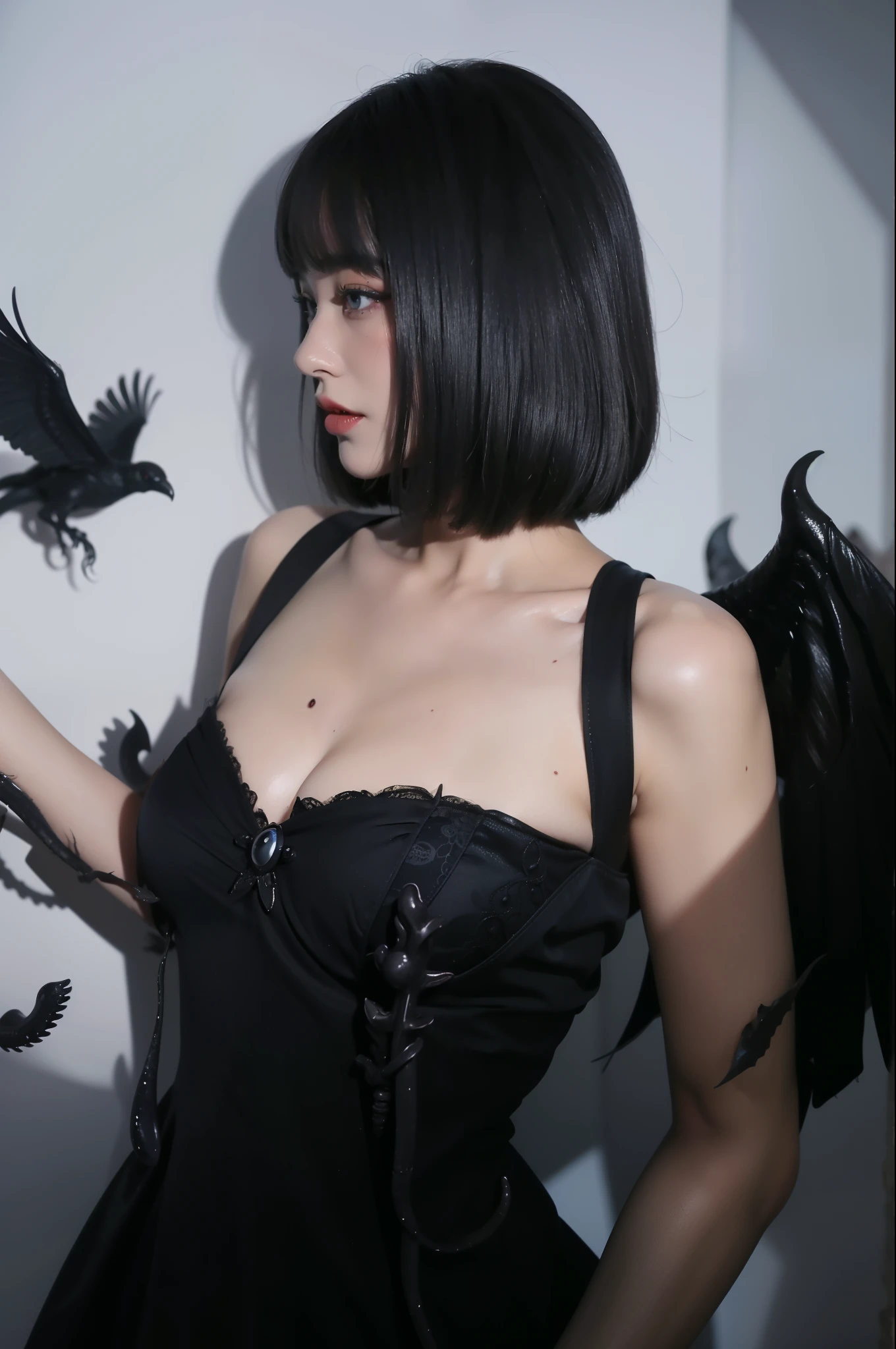 Detailed image quality,Pandora the Witch,wing, Succubus Theme,堕落Angel,Excellent,scary,Secret Terror,Tentacles,With eyes,Uncanny Valley Effect,Beast Blood Moon,skeleton,vampire,Hellfire,Dark Queen,Angel,magician magic witch,Angel,Eyes are blue(Pupils as deep as the starry sky),beautiful princess,Yan Lingji,crow