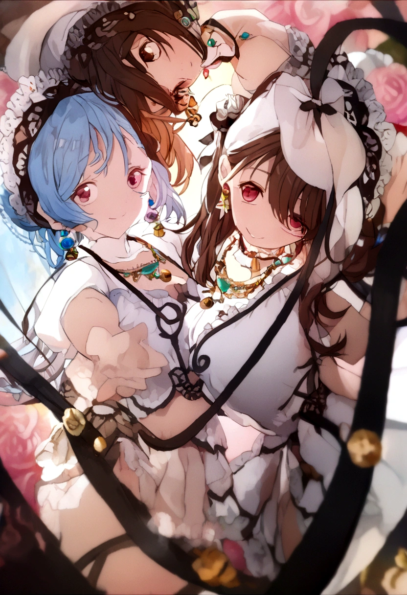 独奏、standing on street corner、girl with、12year old、White leotard、short-cut、Pink hair、a smile、double tooth、be shy、red blush、(delicate illustration:1.4)、(Renaissance art:1.4)、(​masterpiece:1.0)、(top-quality:1.4)、(超A high resolution:1.2)、(Photorealsitic:1.4)、(8k、RAW Photography:1.2)、(softfocus:1.4)、(18year old:1.3)、(foco nítido:1.4)、detailed beautiful faces、Wet leotard、Leotards that stick to the skin、show through、a navel、teats、Inter-strands