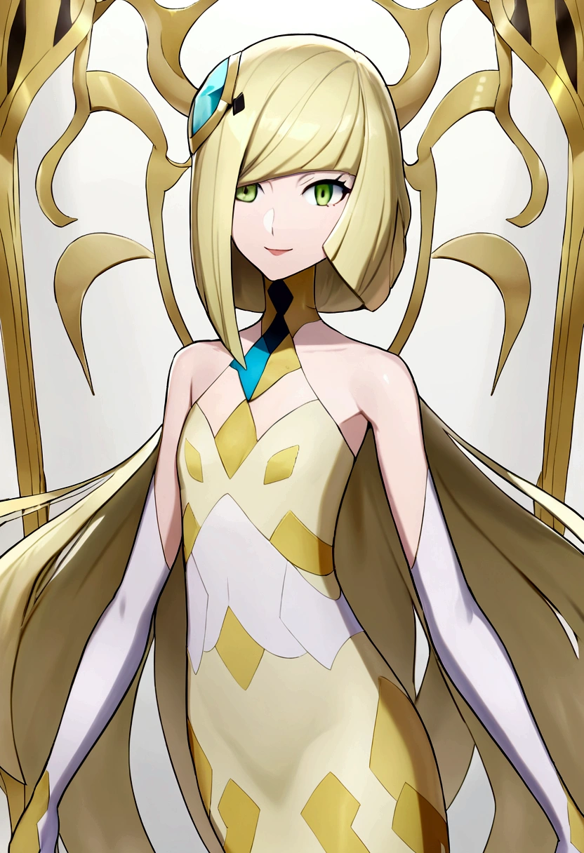 Lusamine (Pokémon), White woman, green eyes, long blonde hair, flat chest