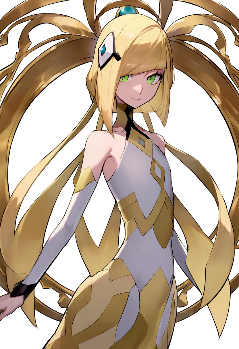 Lusamine (Pokémon), White woman, green eyes, long blonde hair, flat chest