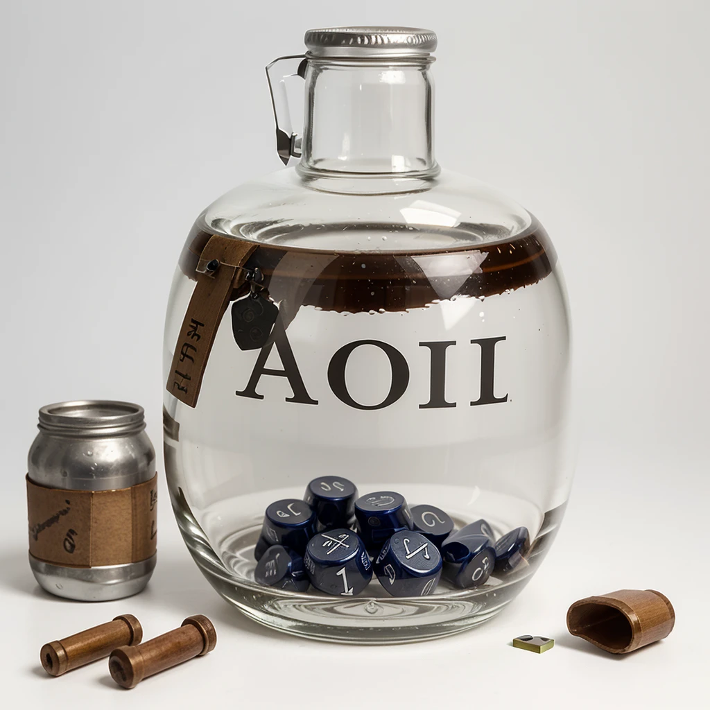 game icon (2d) transparent, white background, a bottle, rpg item game bottle
