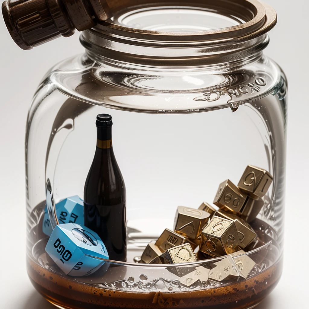 game icon (2d) transparent, white background, a bottle, rpg item game bottle