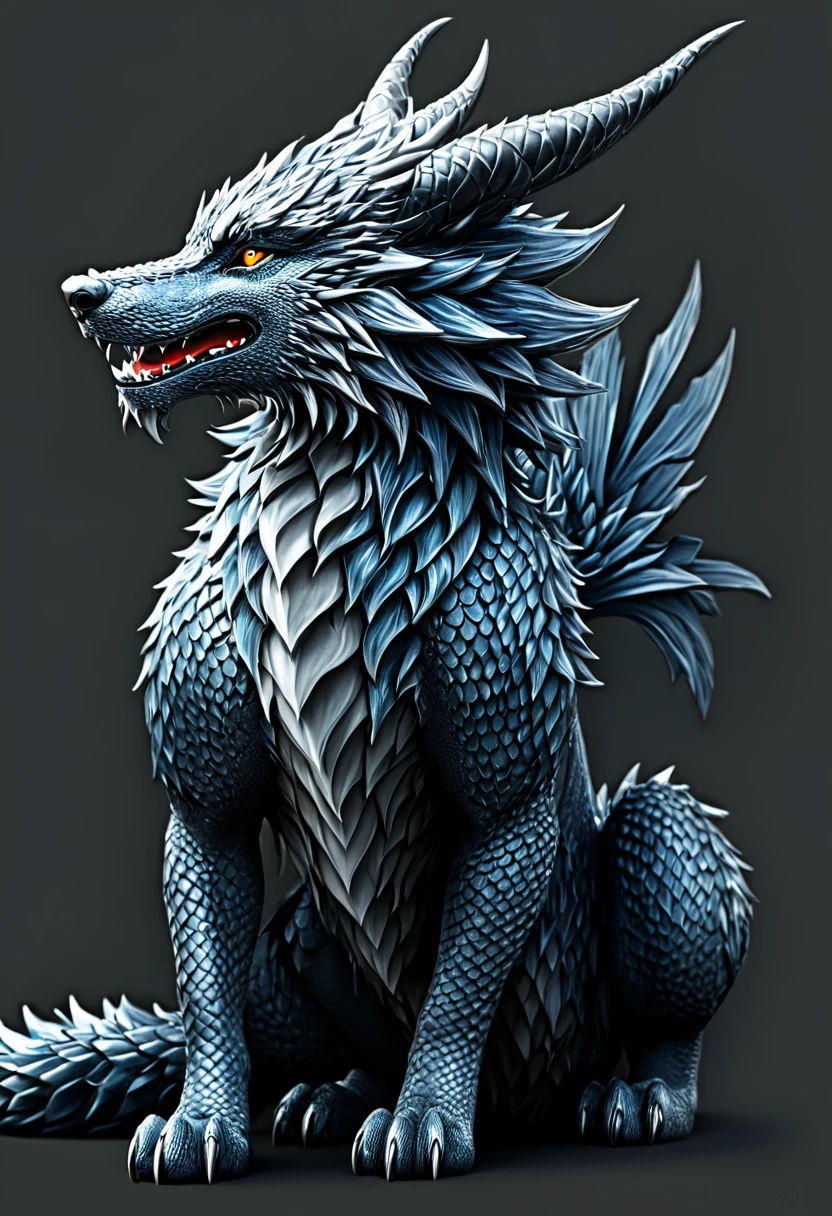 The dragon that like a wolf