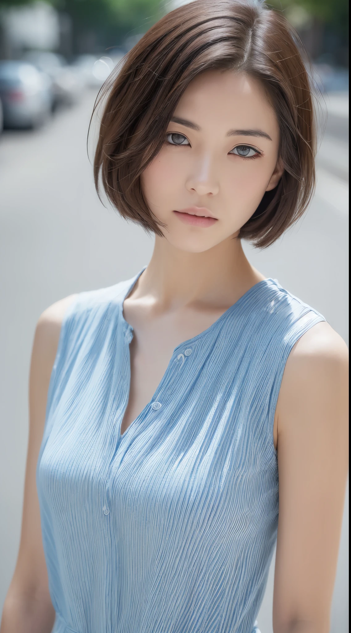 ((Best Quality, 8K, masutepiece :1.3)), Sharp Focus :1.2, A cute 16 year old with a perfect figure :1.4, Slender Abs :1.3, Raw photography、超A high resolution, Full body, fair white skin、shiny white skin、(Wavy blonde hair)、dark brown hair、Ultra-fine eyes, super fine hand, Ultra-fine fingers、Beautiful eyes with random colors、very thin lips, finely detail、elongated eyes、pale pink blush、long eyelashes beautiful double eyelids、Lighting that emphasizes beautiful skin、Shiny skin 2, ((short-hair, Big breasts :1.2)), Open Shirt Show Bleach , (Detailed transparent clothing), (see through bra), ((Detailed white tight shirt )), ((Detailed face )), ((Detailed tight short skirt), water shower, luxury office :1.4, Highly Detailed face and skin texture, Detailed eyes, 二重まぶた