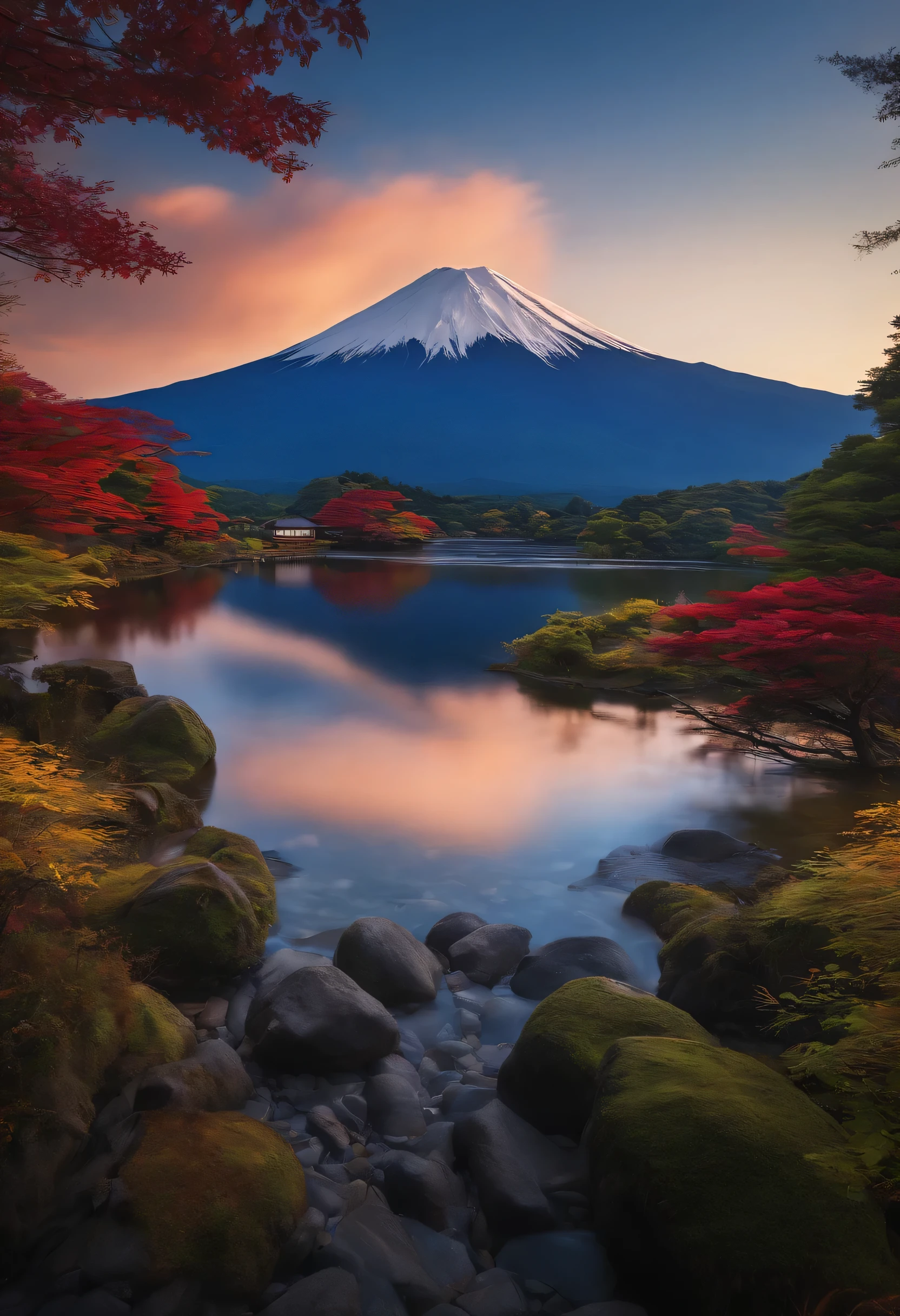 (masterpiece、4K resolution、Surreal、Very detailed)Mt fuji