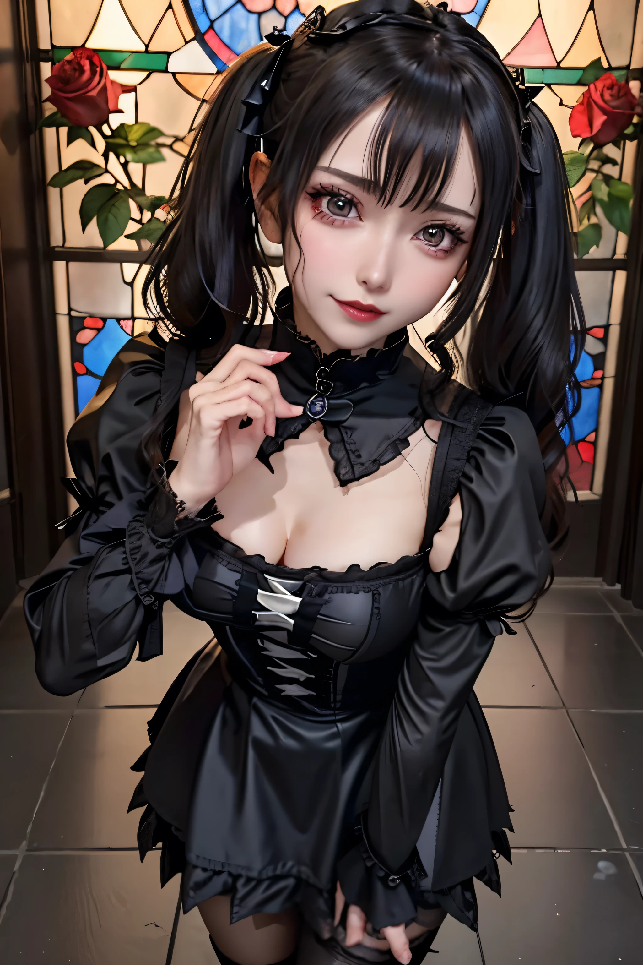 Hard Dark Gothic Makeup、Black dark eyeshadow、sad、Good skin radiance、Dark Gothicメイク、Dark smile、palace、The beauty of fragrance、24-years-old、Expression of intense sexual pleasure、Embarrassed look、Dark Gothic、highest quality、Expression of sexual pleasure amid suffering、Drunk face、紫のMaid clotheysterious、Noble、The face of someone holding it in the toilet、sexy、Loving smile、Twin tail hair、Right blue eye, Left eye is red、Super tempting pose、Platform Heel Shoes、Heavy makeup、Gothic ta clothes、Silver Hair、Long Hair Straight Hair、Cute Gothic Loliress、Beautiful Face、elegant features、Attractive face、Stained glass is the background、Chest glistening with sweat、The room is dark、goth long dress、Bell Sleeves、Wizard Sleeve、Decadent look、Sexually excited expression、Glossy thighs wet with water、Thighs that are wet and shiny with oil、Background of a room full of roses、sad expression、Rose Maiden、The embroidery is pink、The dress has pink embroidery.、Thigh-high socks、Knee-high socks、Gentle expression、Dark black eyeshadow、Stained glass and rose background、thighs are a little thin、Female Duo、Female couple、dark church background、Stained glass、Black metal world、Dark Castle、Dark Room、Slender body、gothic long dress、Victorian dress、Her thighs are shining with sweat、My body is wet and shiny、Lots of glitter on the thighs、sweating、My thighs are sticky from sweating、Sweat glistening on my thighs, The whole body is sweaty and shiny、I sweated a lot.、My thighs are sweaty、My thighs are wet、My thighs are shining with sweat、A lot of sweat glistening all over the body、Small breasts、upright、Are standing、Hold the wine in your right hand、Hold the lantern in your left hand、pantyhose、Dynamic Angle、