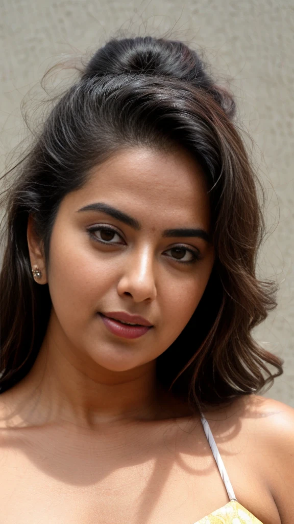 extreme closeup photo of ntg avika gor seductive look