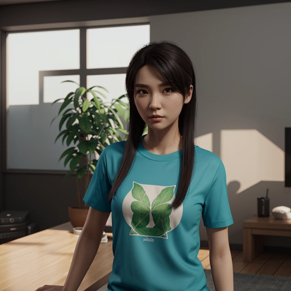 a cartoon character with a seed's shirt on, a 3D render by Lü Ji, trending on zbrush central, dau-al-set, rendered in maya, rendered in cinema4d, rendered in unreal engine