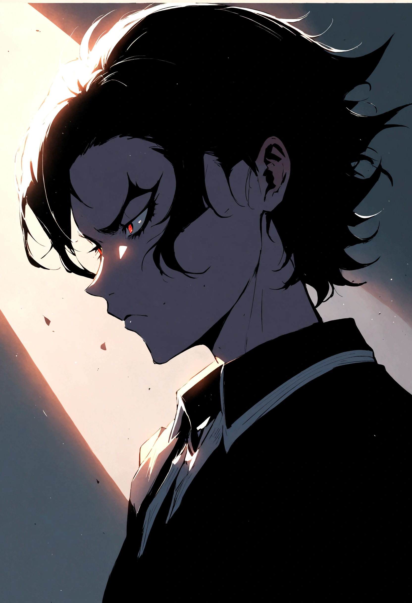 Black hair boy with rougue clothes, like a medieval assassin
