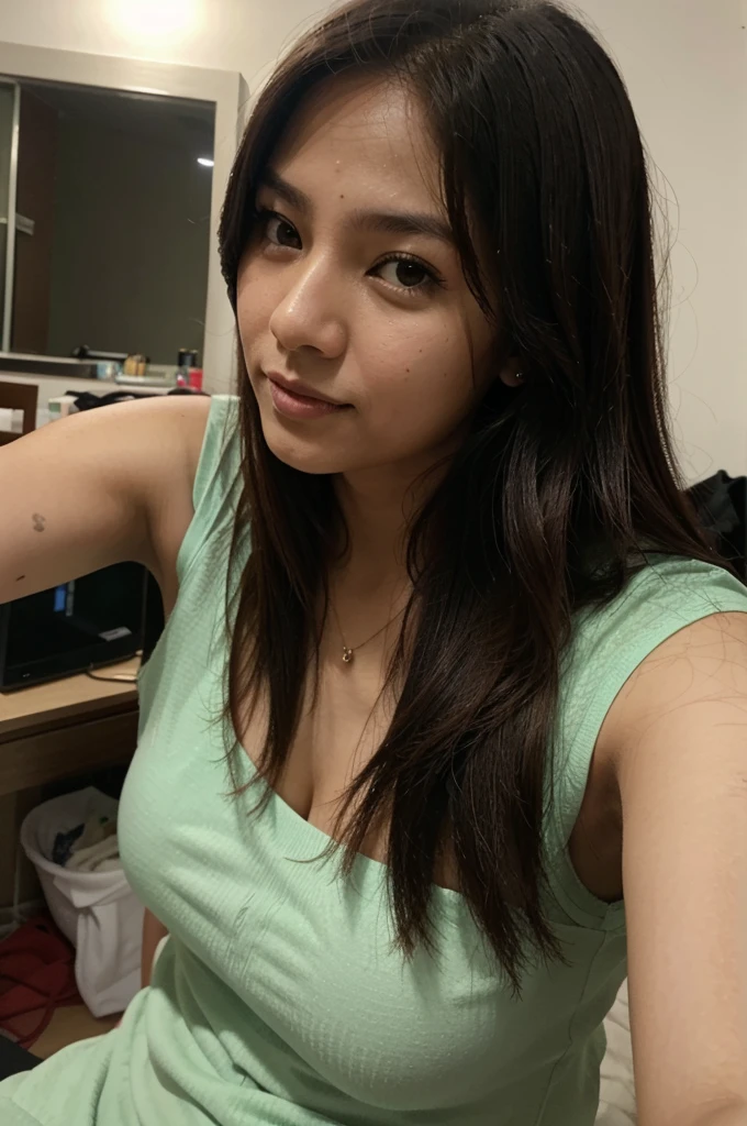 Foto selfi perempuan dan laki-laki