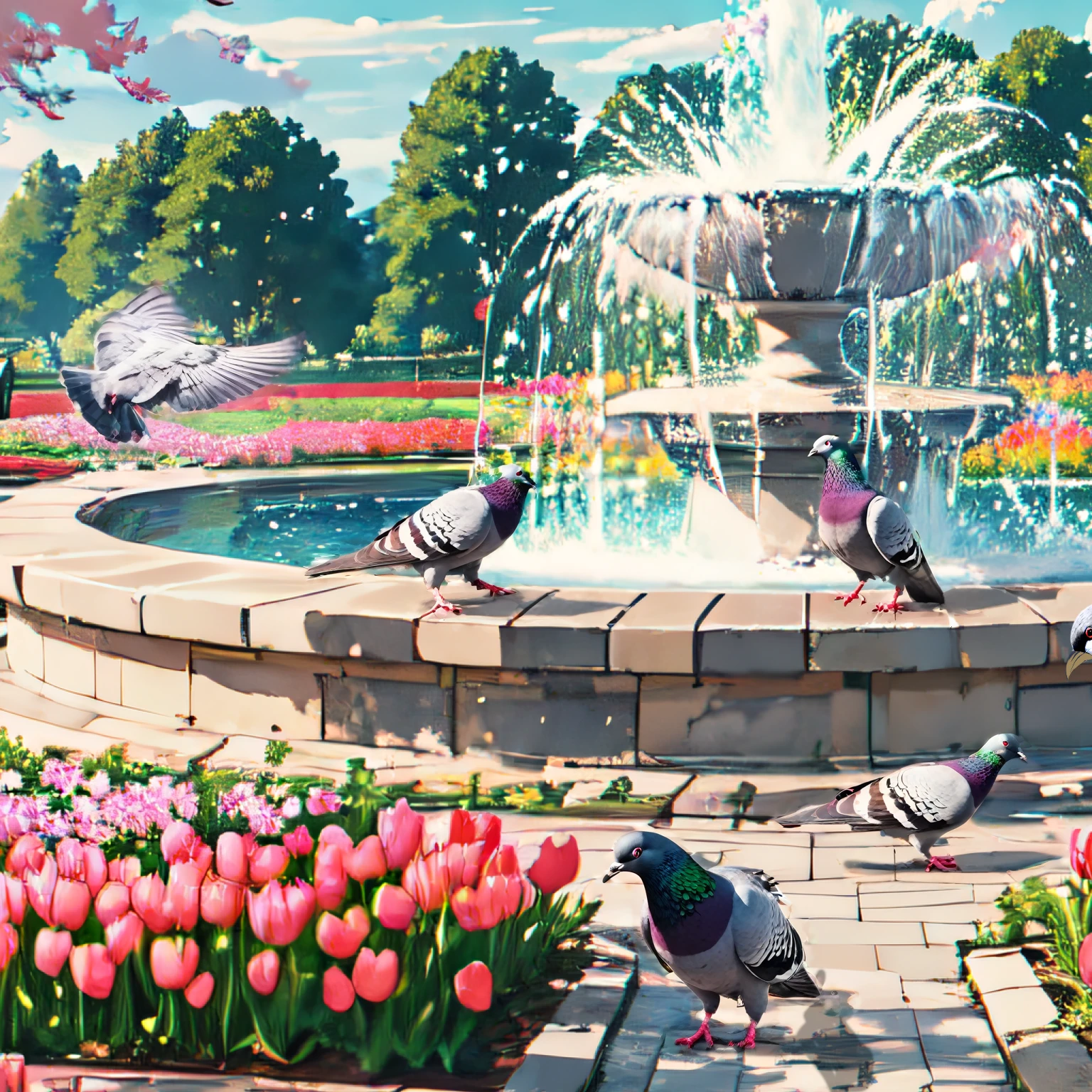 Collage style colorless paint spots, Risograph printing, masterpiece, realism、pigeon, Rock Pigeon Photos, Flying with spread wings、Illuminated by the sun、Conterast Strong、Vibrant, wonderful,highest quality, masterpiecel(1.4),, Textured, detailed, artistic