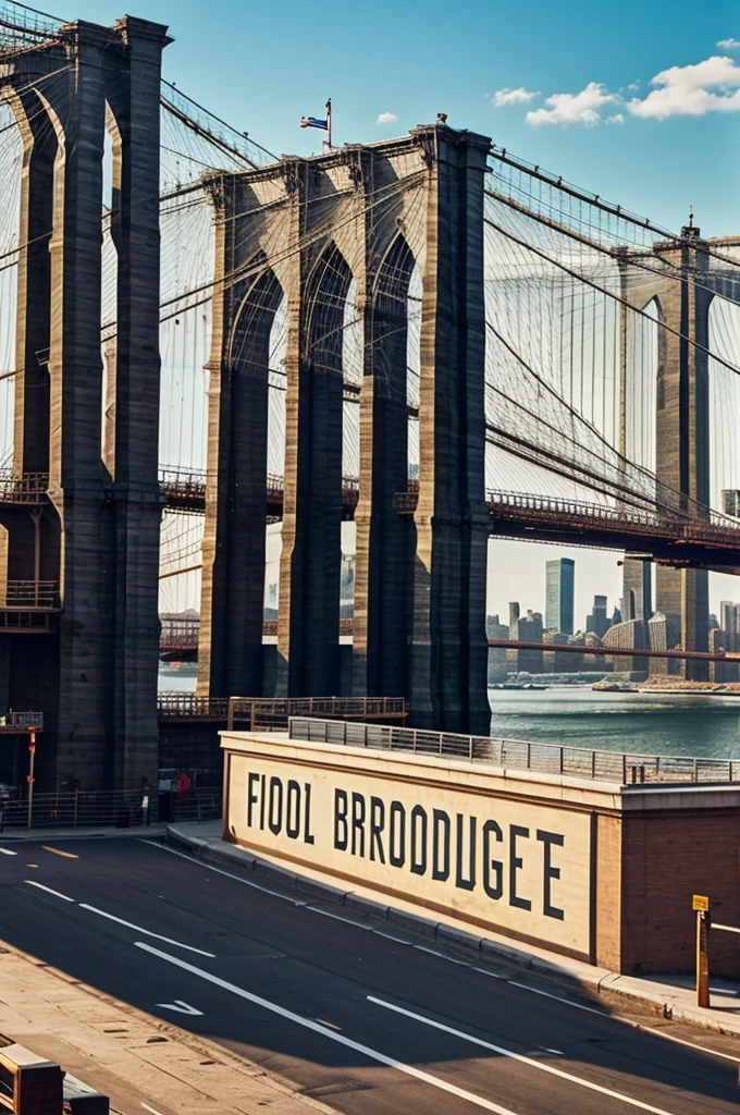 Logo for a food store with the image of the Brooklyn Bridge New York that says Brooklyn Investments EB C.A 