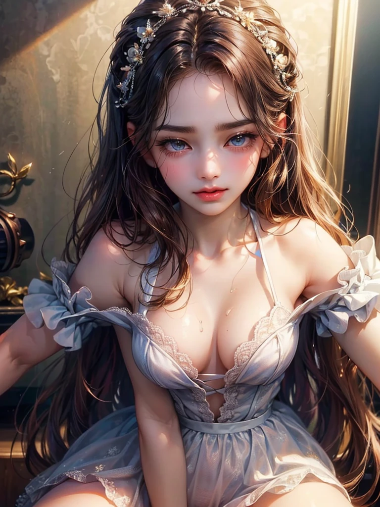 ((((Best Quality, 8K, 32K, masterpiece, 1.2)))),{{solo}},nsfw,{{{Artist: EUPHORIA's style}}},((perfect beautiful face:1.2)), {{Riding on vibrating machine, inserted vibrator into pussy}}, trembling, steaming boby, leaking pussy juice from pussy, high quality vagina, vivid pussy,((a lot of public hairs1.4)), embarrassed, blush