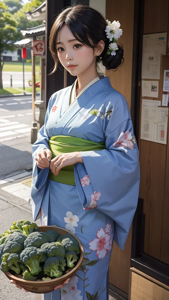 Have broccoli、Girl in kimono。