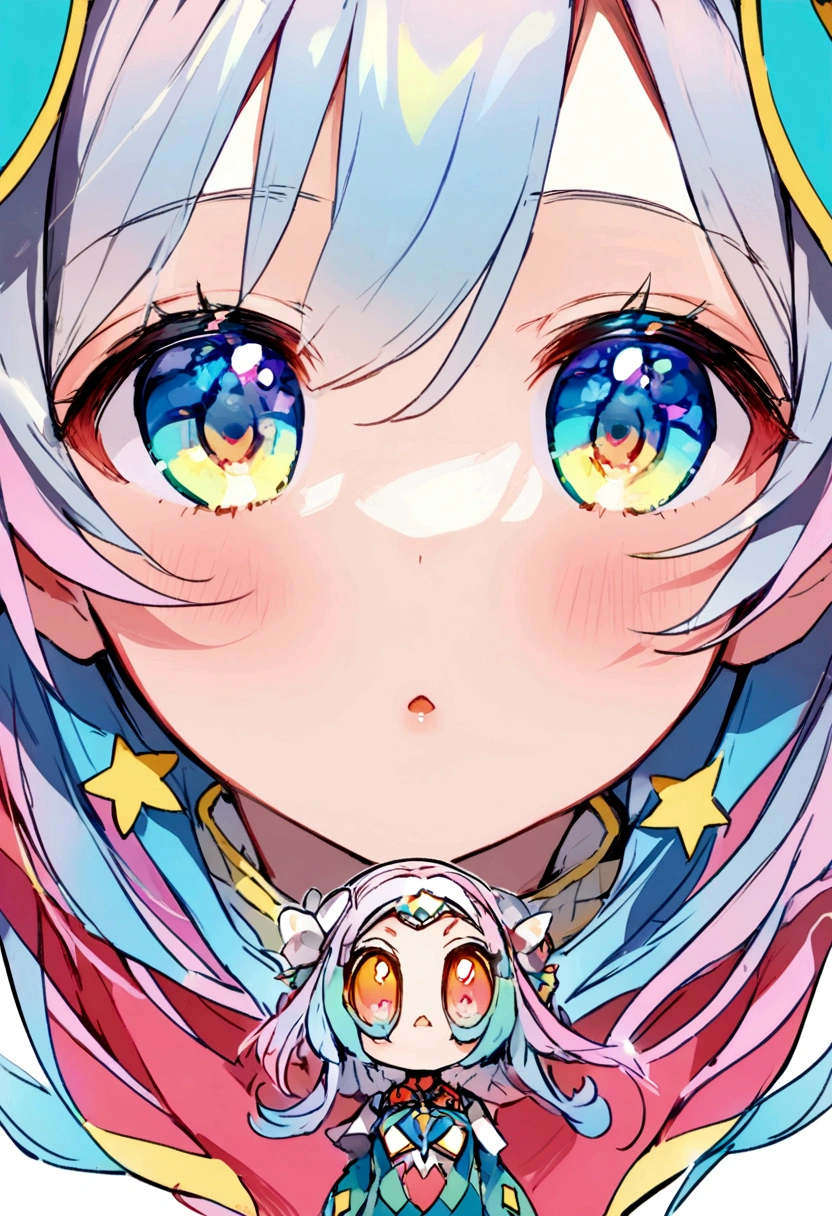 Star girl, face-up lens, full-length lens