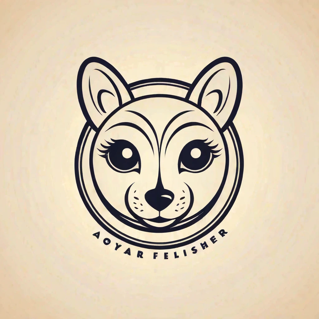 Logo, vector, logo design, vector, simple, flat, icon, Minimalism, Clear lines and contours, concentrated, A cute animal, Retro animation style, Artist Max Fleischer
