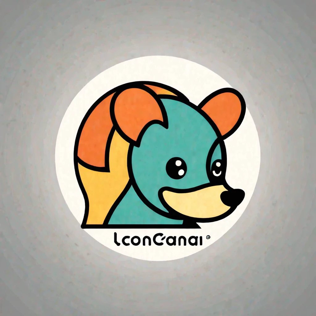 Logo, vector, logo design, vector, simple, flat, icon, Minimalism, Clear lines and contours, concentrated, A cute animal, Retro animation style, Artist Max Fleischer