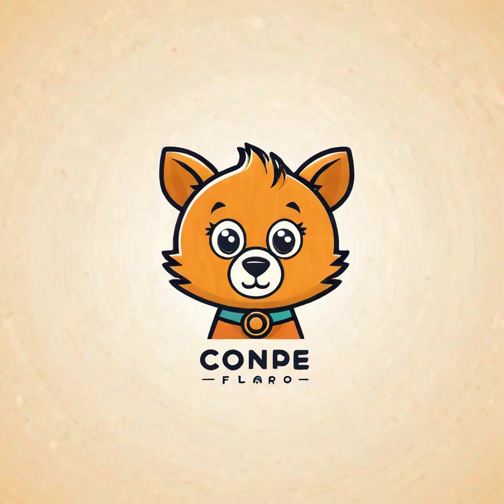 Logo, vector, logo design, vector, simple, flat, icon, Minimalism, Clear lines and contours, concentrated, A cute animal, Retro animation style, Artist Max Fleischer