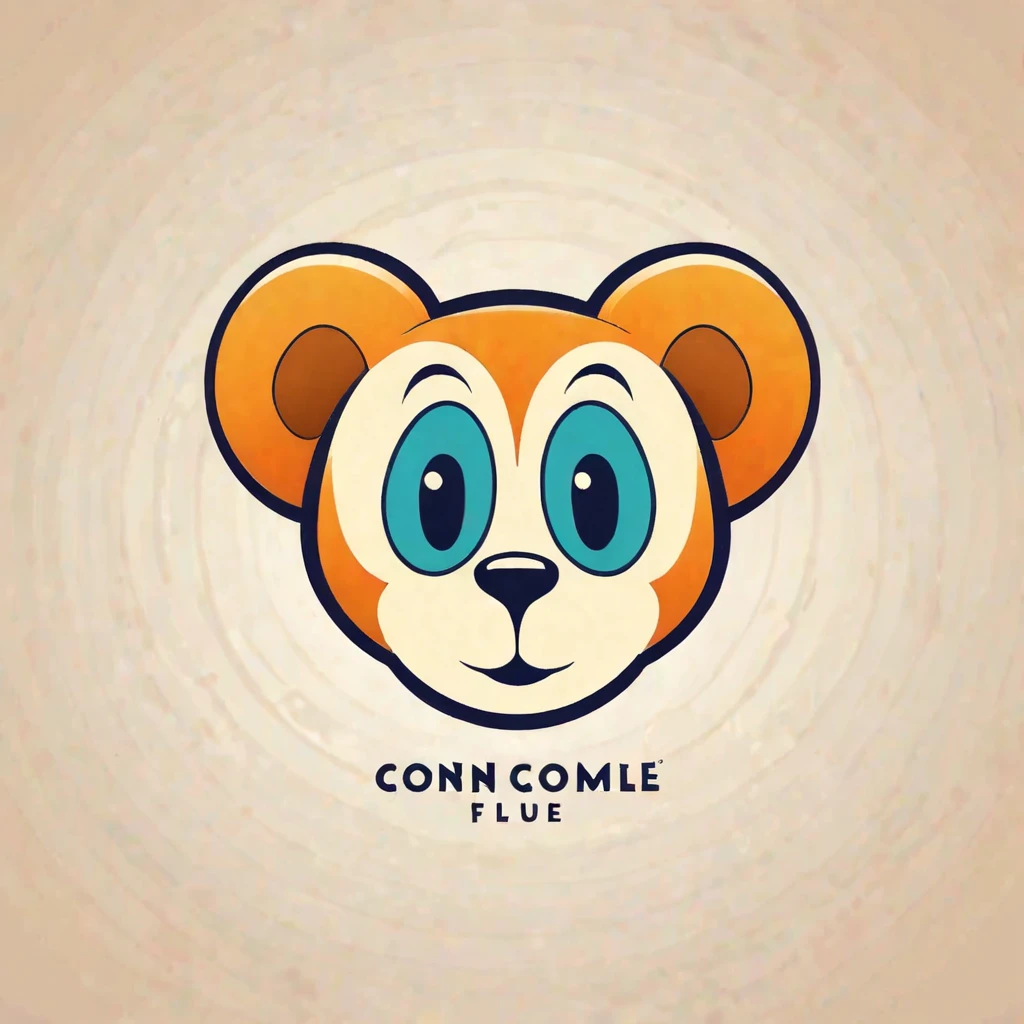 Logo, vector, logo design, vector, simple, flat, icon, Minimalism, Clear lines and contours, concentrated, A cute animal, Retro animation style, Artist Max Fleischer
