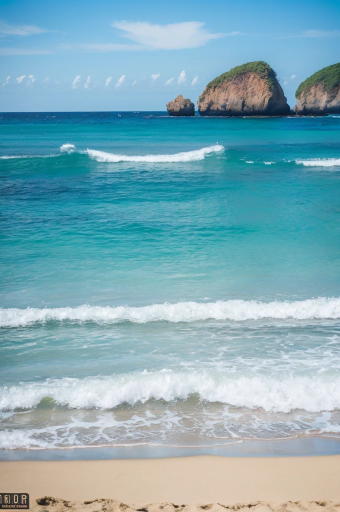 A lively beach