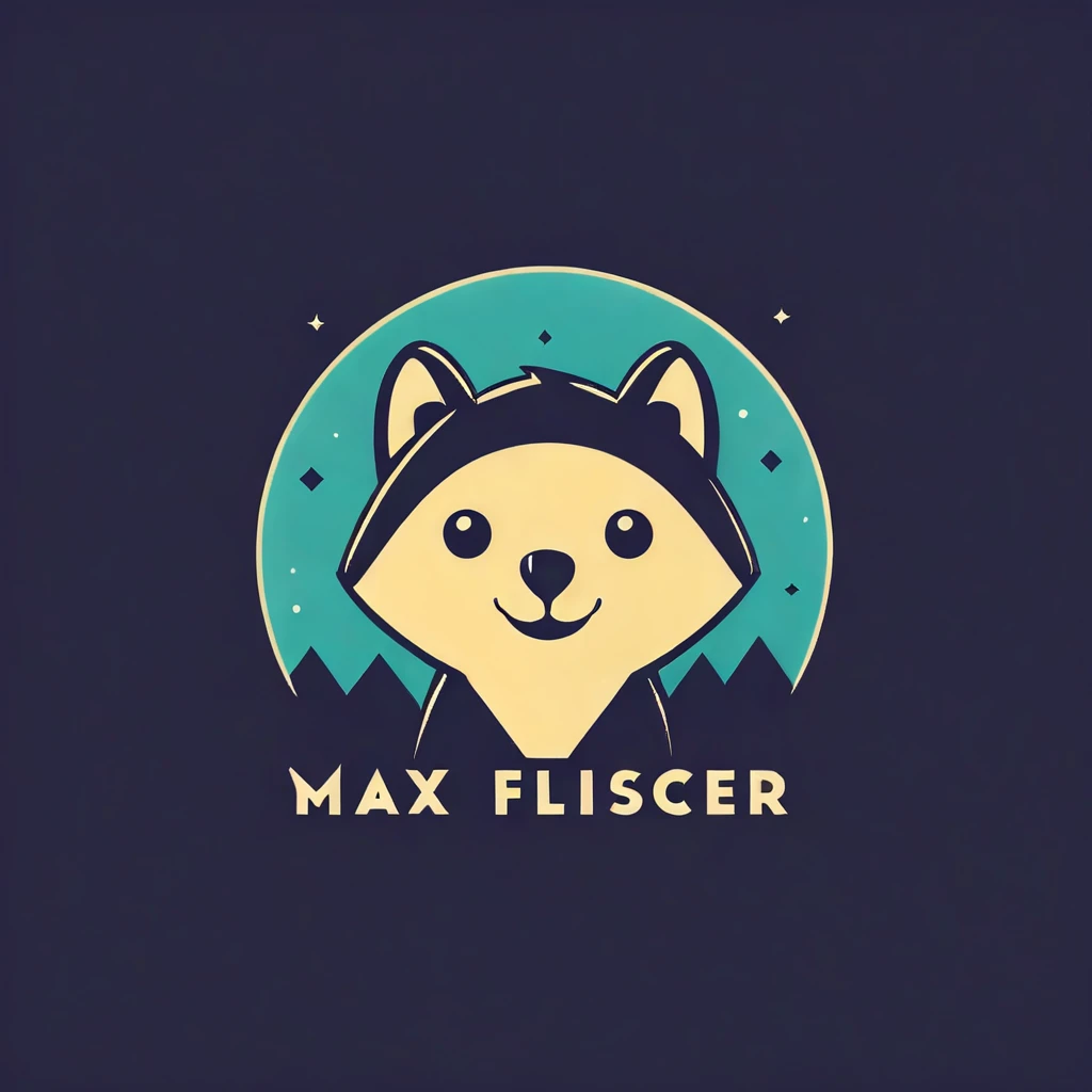 Logo, vector, logo design, vector, simple, flat, icon, Minimalism, Clear lines and contours, concentrated, A cute animal, Retro animation style, Artist Max Fleischer
