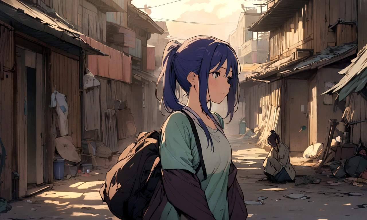 Kanan Matsuura, masterpiece, highest quality, Slums