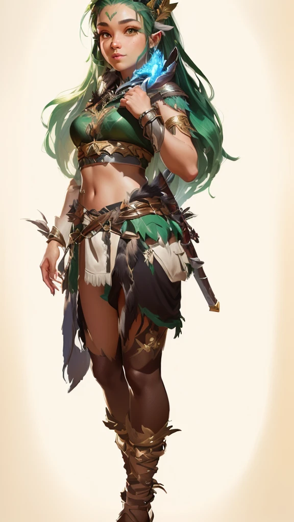 A man in costume、Close-up of woman holding sword,Tribe Princess, role playing game (RPG) concept art character, Created by senior character artists, forest hunter lady, Beautiful full body concept art, kushatkrentz women in critical art, Character Design Art, Fantasy character design, role playing game角色艺术, Fantasy Character Art, female forest archer, Detailed full body concept art, Detailed character art,Realistic style