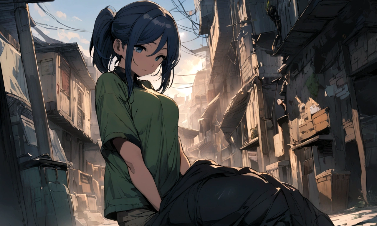 Kanan Matsuura, masterpiece, highest quality, Slums