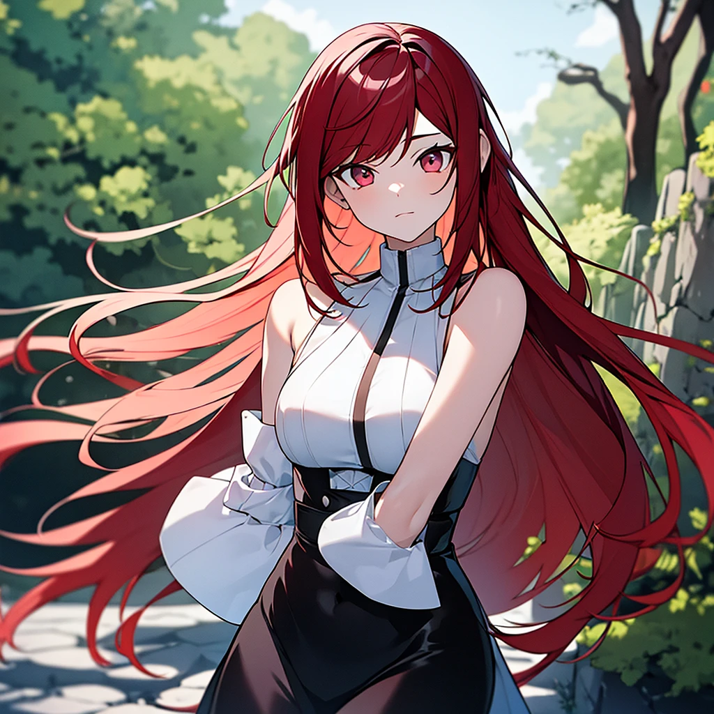 Girl friend, cuerpo completo, vestido apretado color rojo,ojos negros,piel blanca, cabello pelirrojo,estilo anime character, ultra realista,estilo anime,muslos grandes, pechos grandes de espalda perspectiva desde abajo