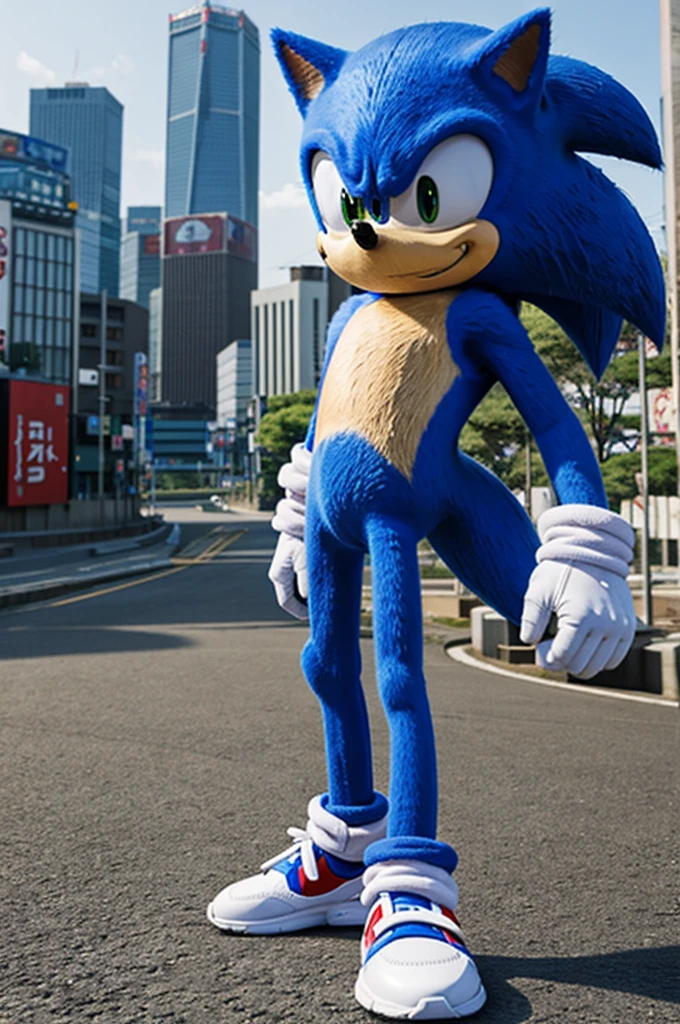 Sonic en la ciudad de Tokio