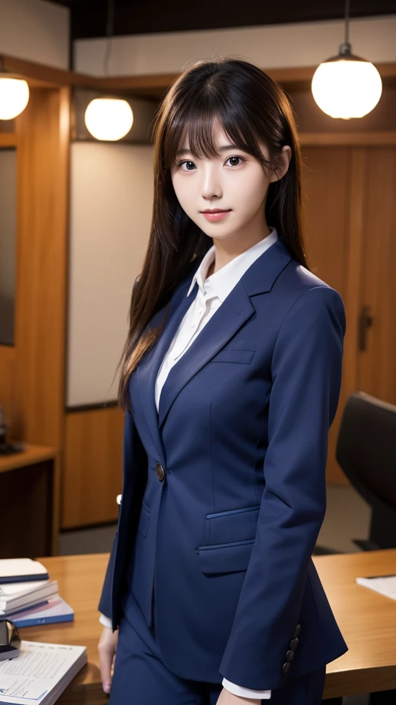 suit、20-year-old、woman、Japanese Idols、Real、Real Photo、high resolution、4K、8K、a working woman、office、career woman、Slender、