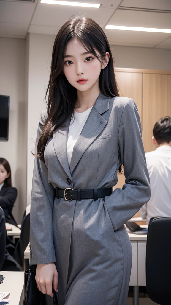 suit、20-year-old、woman、Japanese Idols、Real、Real Photo、high resolution、4K、8K、a working woman、office、career woman、Slender、