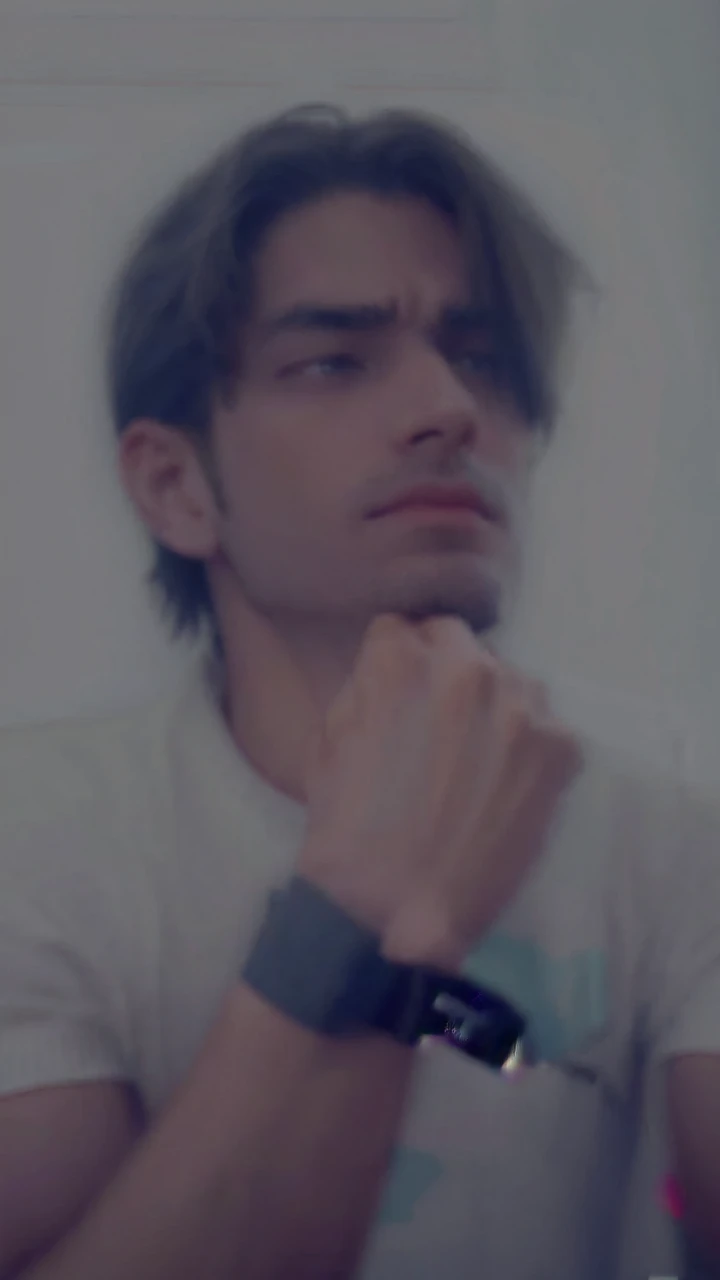 handsome male,muscular,handsome male,muscular,blonde hair,bangs,ribbed sweater,pendant,best quality,scowl,hand_to_mouth,in the rain,in winter,