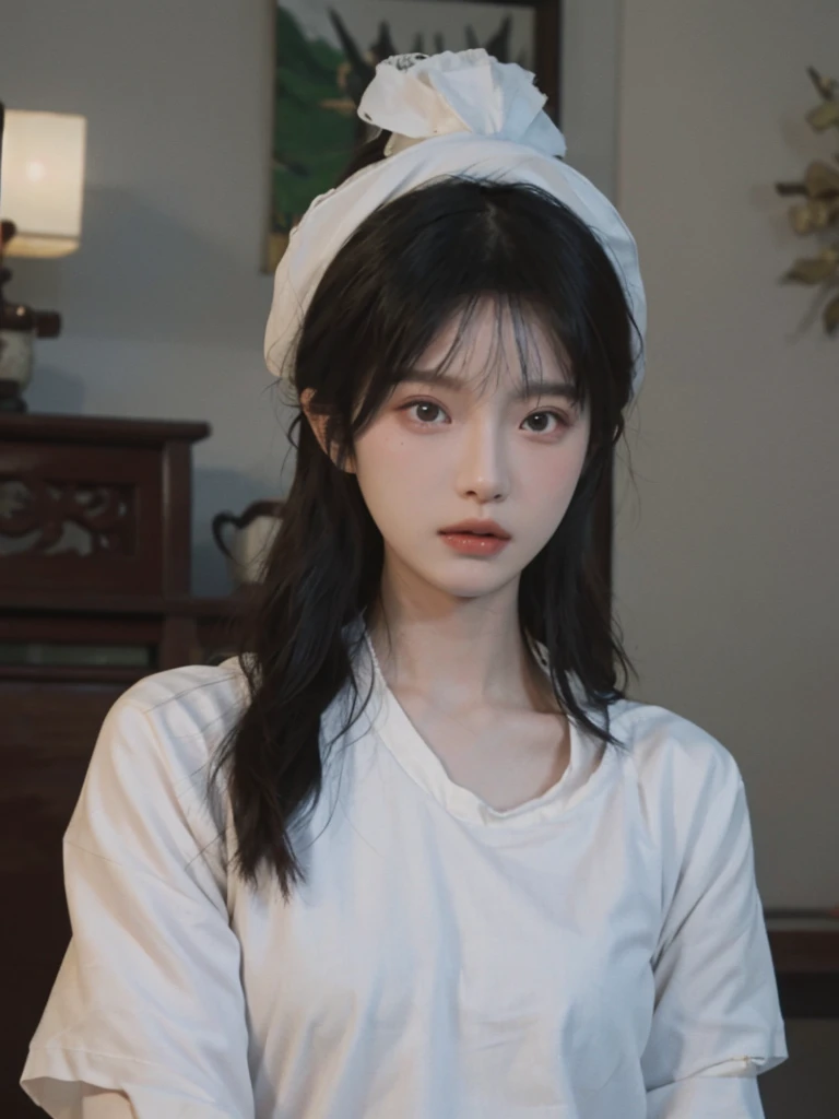 best qualtiy,tmasterpiece,Ultra-high resolution,(realisticlying:1.4),Close-up of white dress, gorgeous chinese models, Gorgeous young Korean woman, beautiful Korean women, yanjun cheng, xintong chen, ruan jia beautiful!, Beautiful young Korean woman,