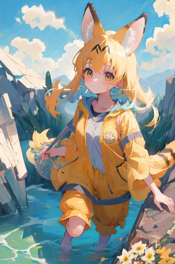 best quality, 1girl, serval (kemono friends), kemono friends, serval