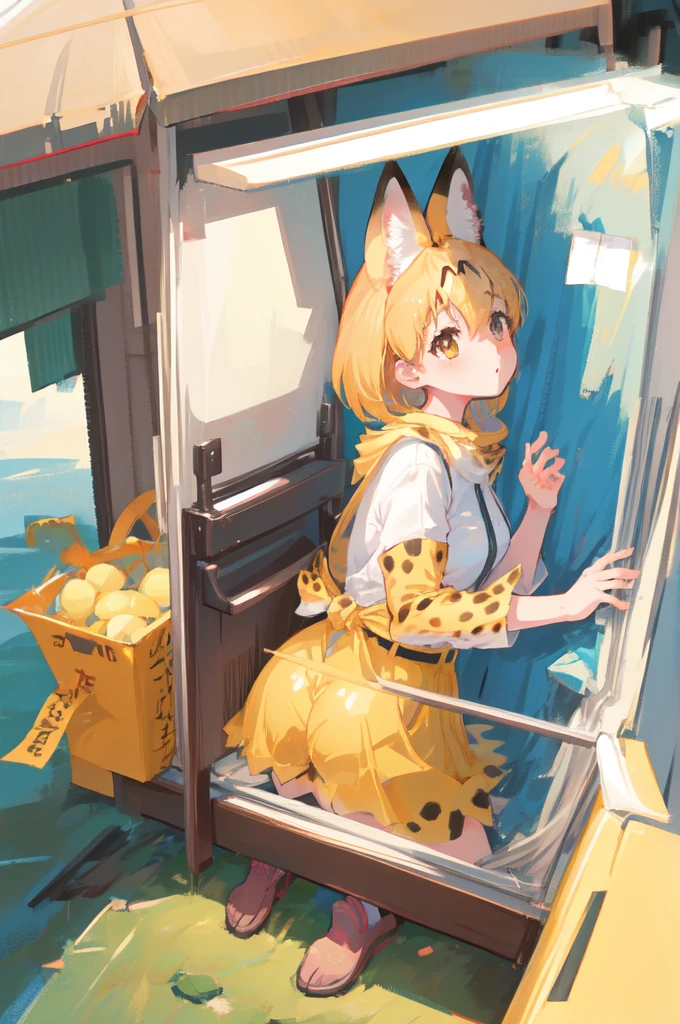 best quality, 1girl, serval (kemono friends), kemono friends, serval
