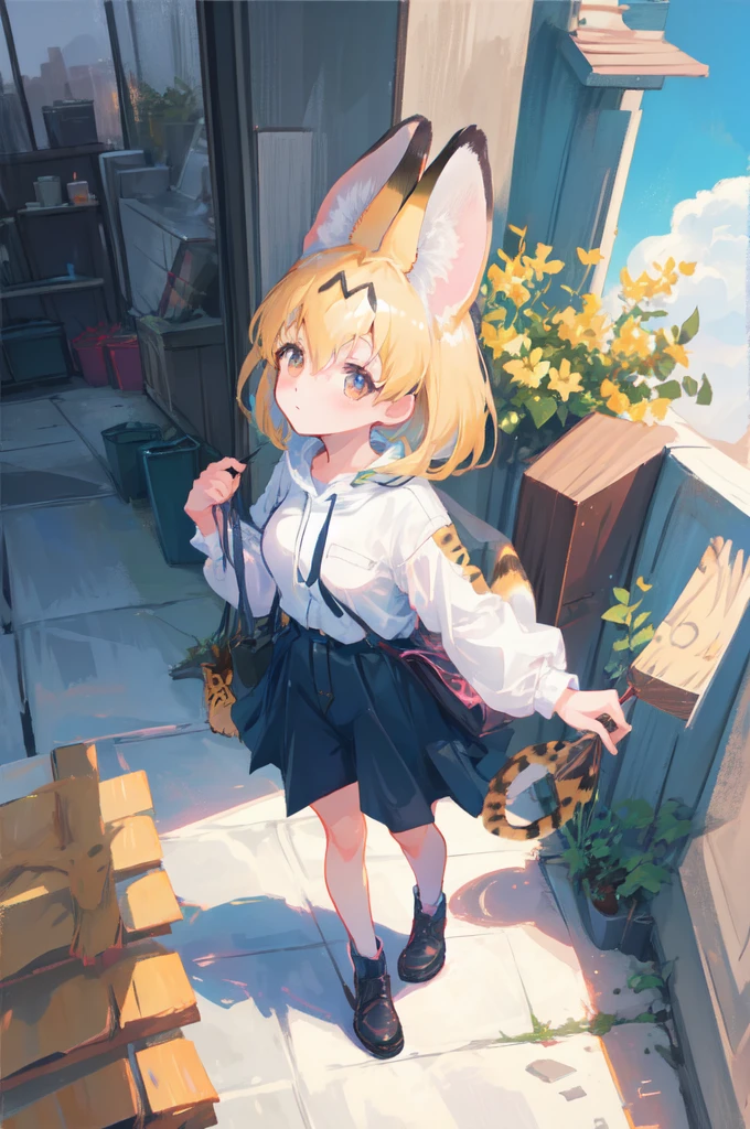 best quality, 1girl, serval (kemono friends), kemono friends, serval