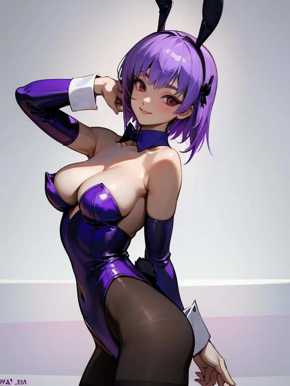ayane, pantyhose, playboy bunny, bare shoulders, smile, cowboy shot, highly detailed, HD, 4K, Masterpiece, highres