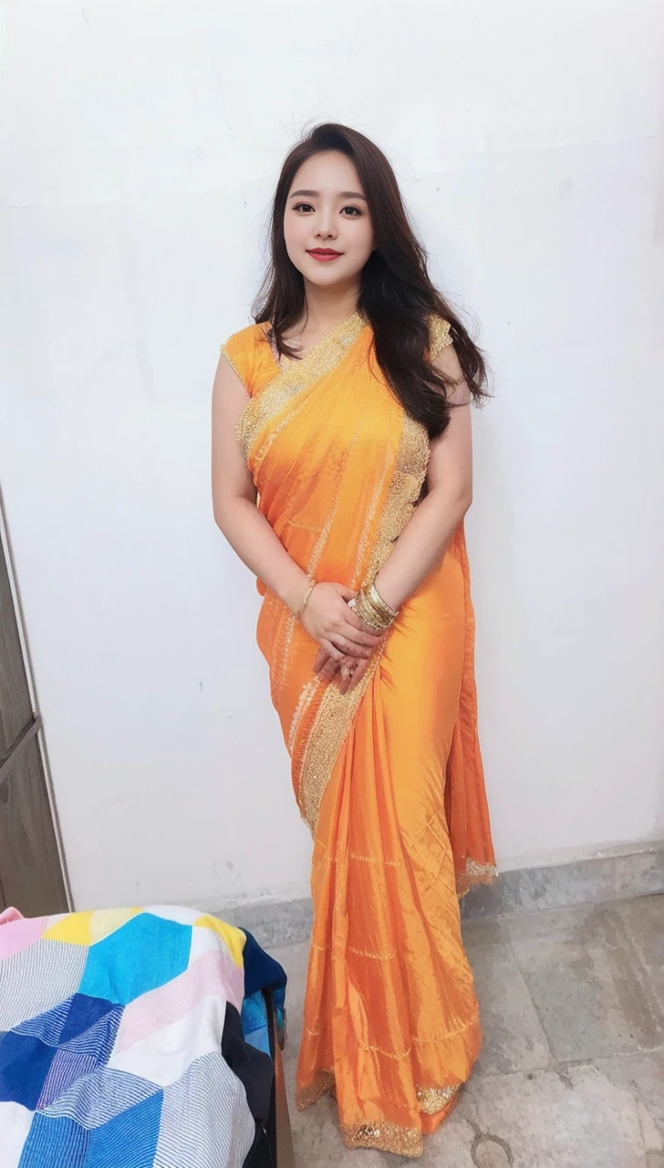 (8k, RAW Photos, highest quality、masterpiece:1.2), (Realistic、Realistic:1.37), Very detailed, High resolution, 1 girl, Laughter, View your viewers, dress, Beautifully detailed face、(Holding a bouquet:1.3),Beautiful and detailed skin、Skin Texture、Floating Hair、Professional Lighting,