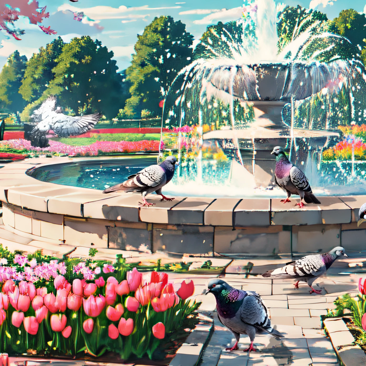Collage style colorless paint spots, Risograph printing, masterpiece, realism、pigeon, Rock Pigeon Photos, Flying with spread wings、Illuminated by the sun、Conterast Strong、Vibrant, wonderful,highest quality, masterpiecel(1.4),, Textured, detailed, artistic