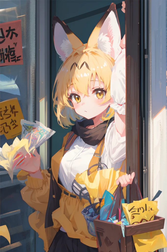 best quality, 1girl, serval (kemono friends), kemono friends, serval