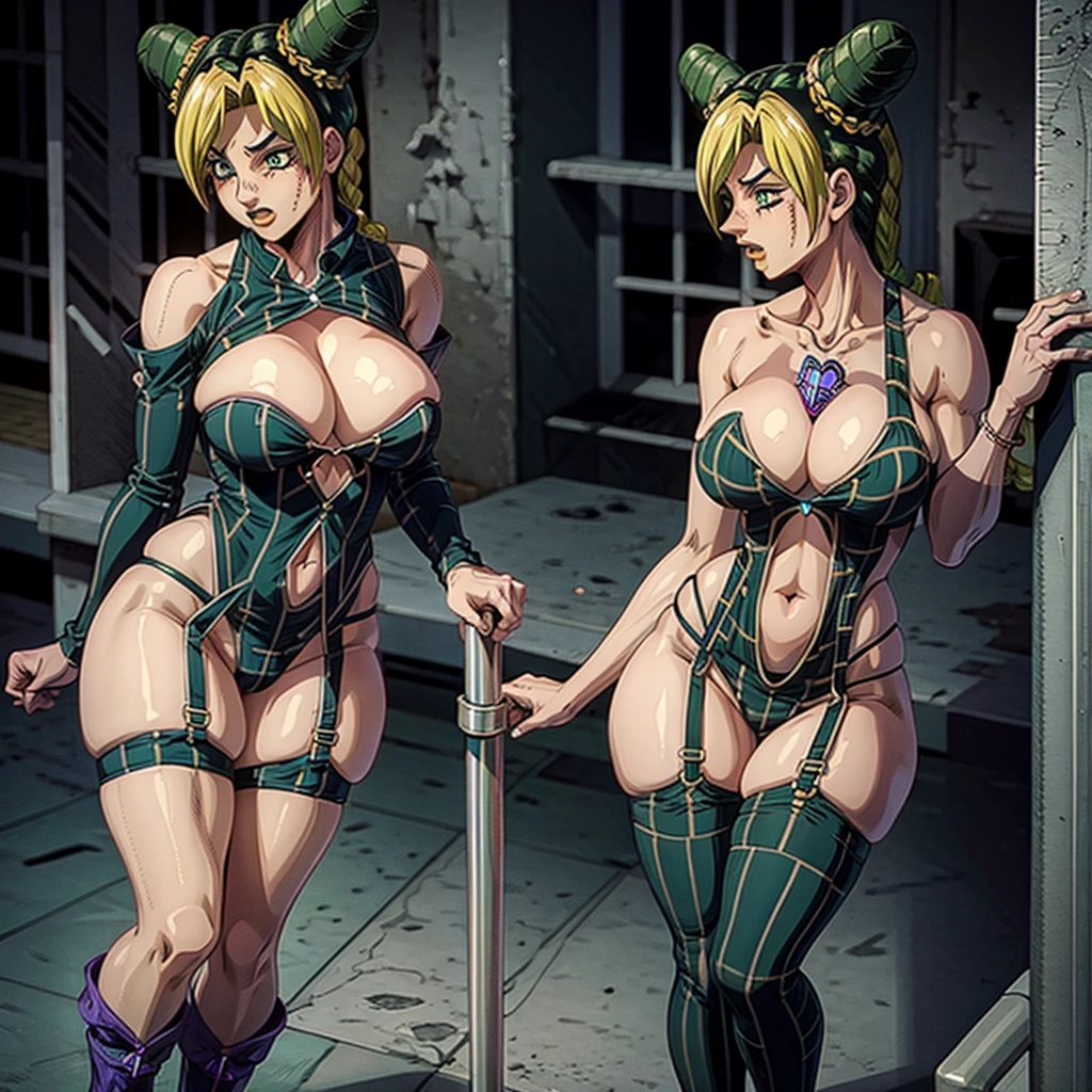 Jolyne, Big breasts, sexy, lingerie, thick legs