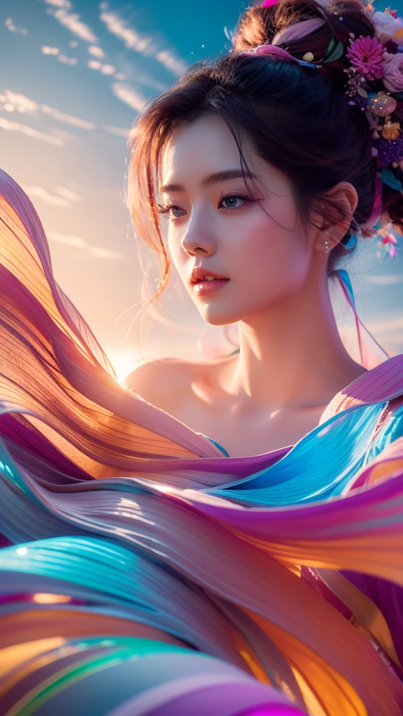 official art，Unity 8k wallpaper，Extremely detailed，Beauty and aesthetics，masterpiece，Best quality，The content is very detailed，Bright colors，romanticism，Summer Dream，HD，Details，Best quality，Fantasy，dreamlike，colorful，Photography，Dynamic，vivid，energetic，Rich in layers，perfect lightingeffects