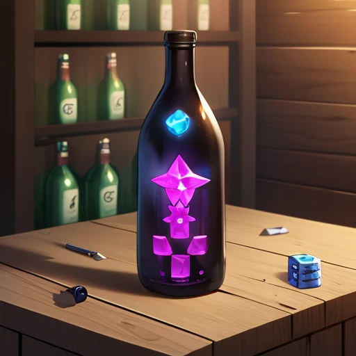 a bottle, rpg item game bottle