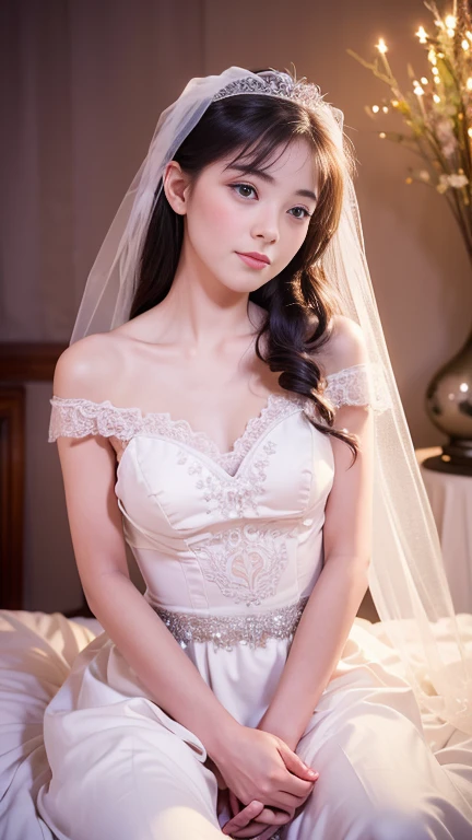 masterpiece, best quality, wedding dress:china dress:0.3, girl, angel, female,